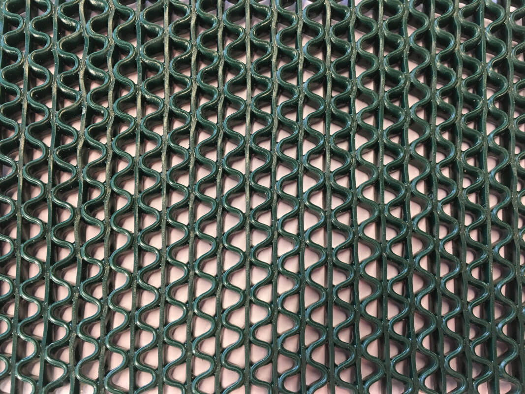 Felpudo de pvc en Zig-Zag de 5 mm en color verde de DecoStands